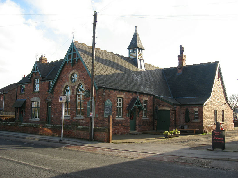 The old school house in Bubwith, now the home of the Jug & Bottle shop, Copyright 2008, Judith D. Taylor, with permission